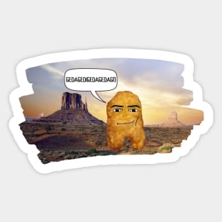 Chicken Nugget Roblox Man Face Meme Sticker